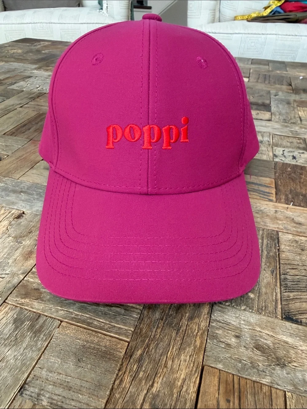 Poppi Embroidered Pink Baseball Cap